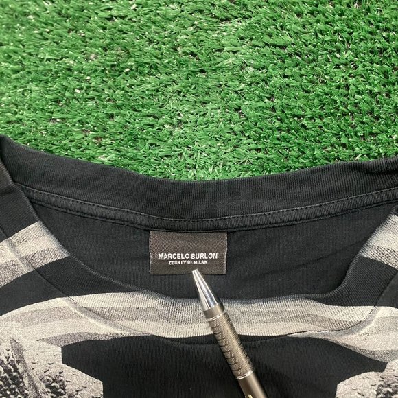 Marcelo Burlon Aurora Gothic Snake Cobra Punk Art Tee - Picture 5 of 6